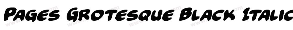 Pages Grotesque Black Italic Demo字体转换